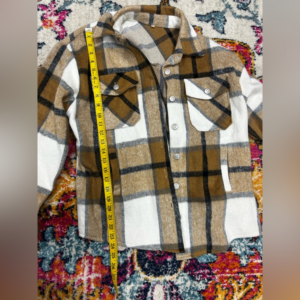 Plaid Flannel Button Down Shacket - image 3
